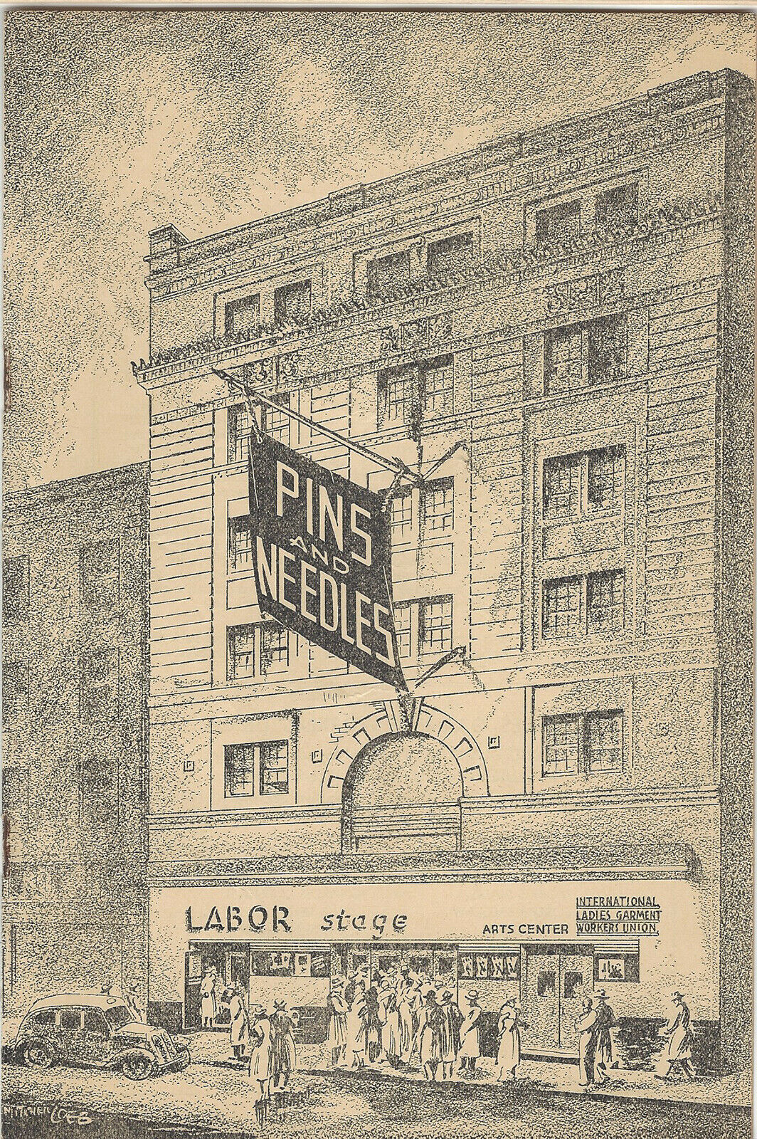 1938 Pins And Needles Program Labor Stage I.l.g.w.u. Players Irwin Corey