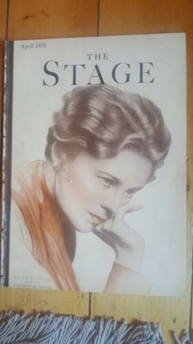 Rare April 1933 The Stage W/ Eva Le Gallienne Cover By Fred Wallace