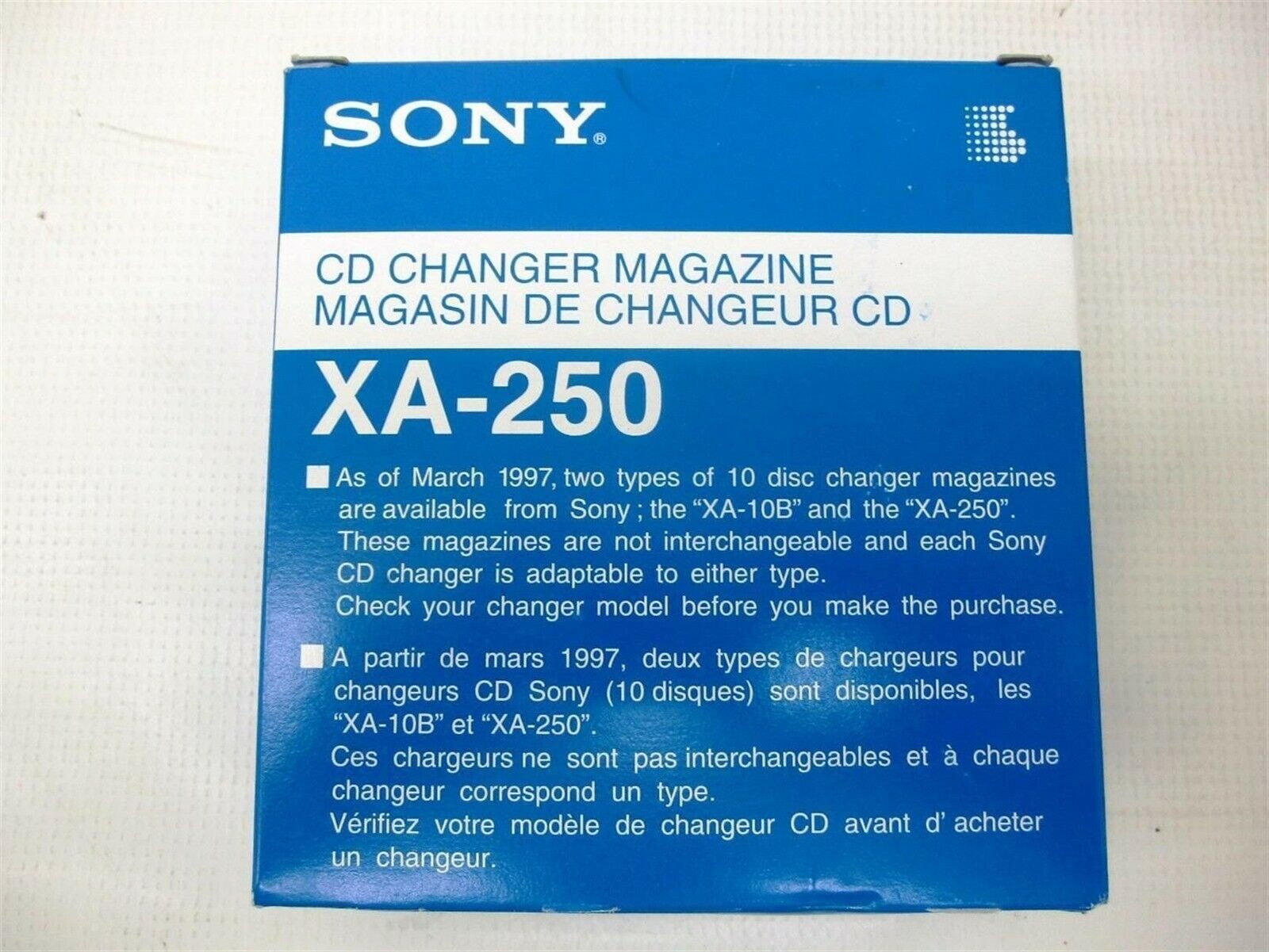 New In Box Sony Xa-250 10-disc Magazine Cartridge For Cd Changer